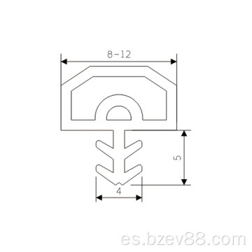 Junta de acristalamiento para puerta de madera